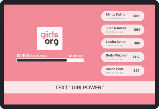 text to give fundraising