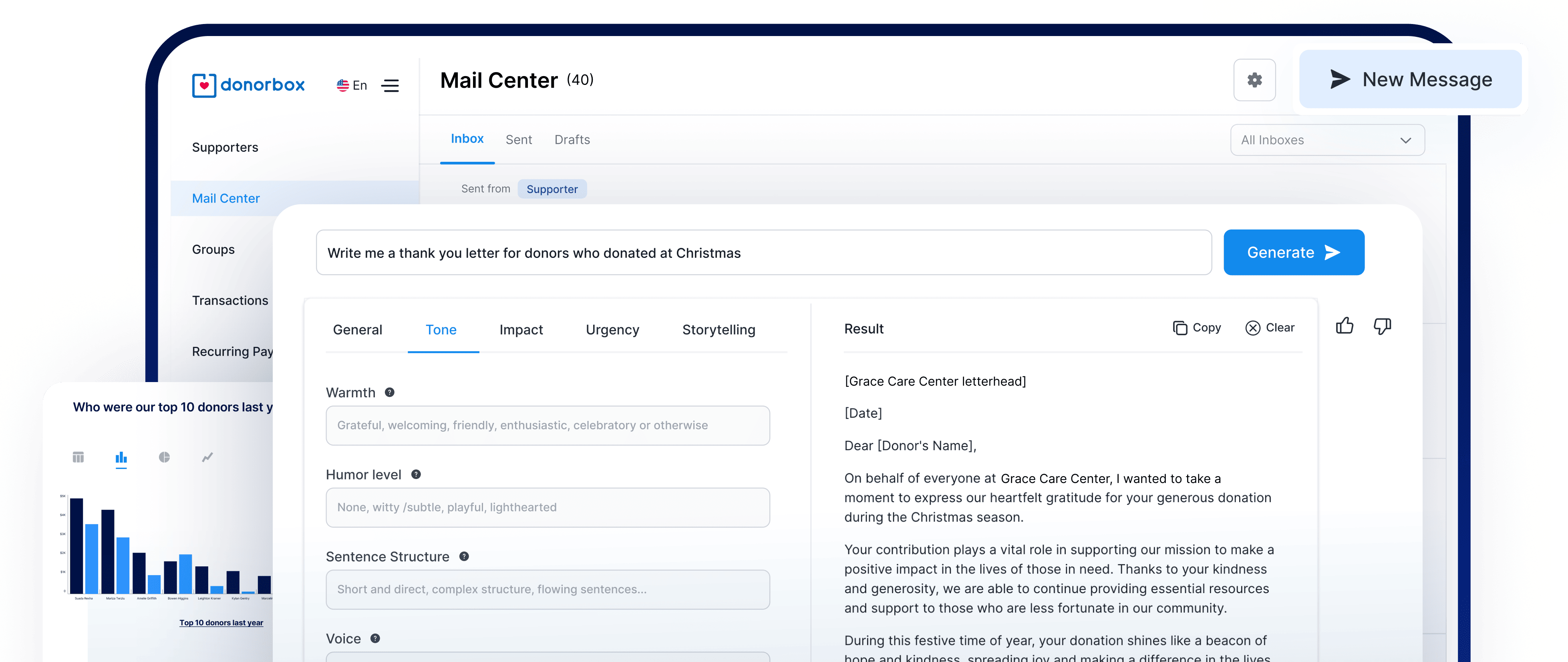 Build donor relationships that help you thrive. Build donor relationships that help you thrive.