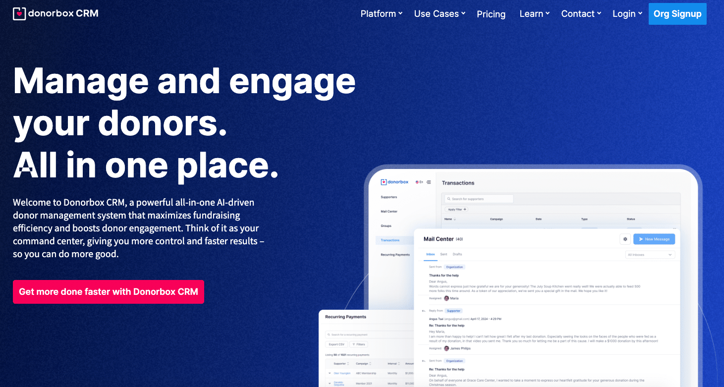 Best nonprofit CRM software