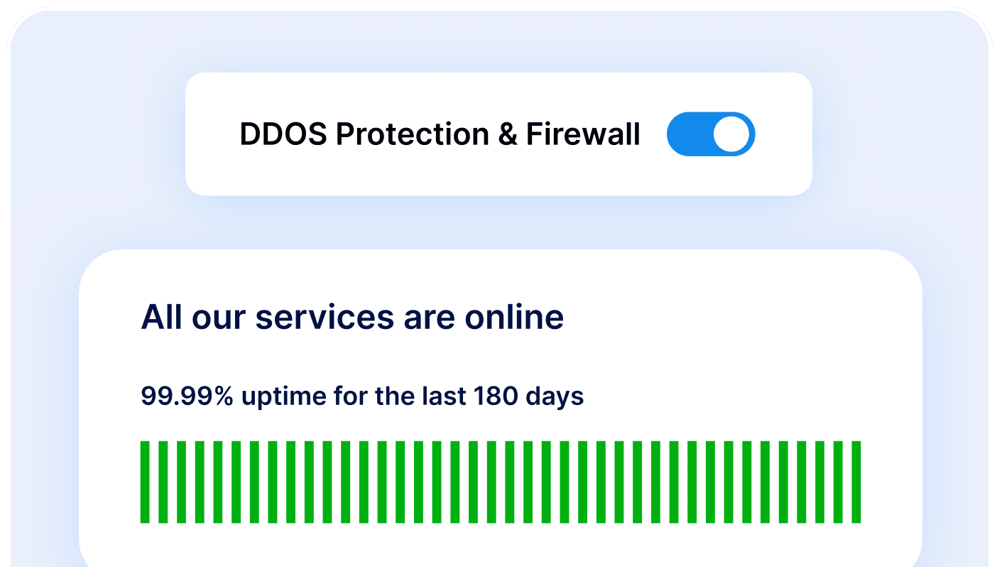 Stay protected from attacks like DDOS