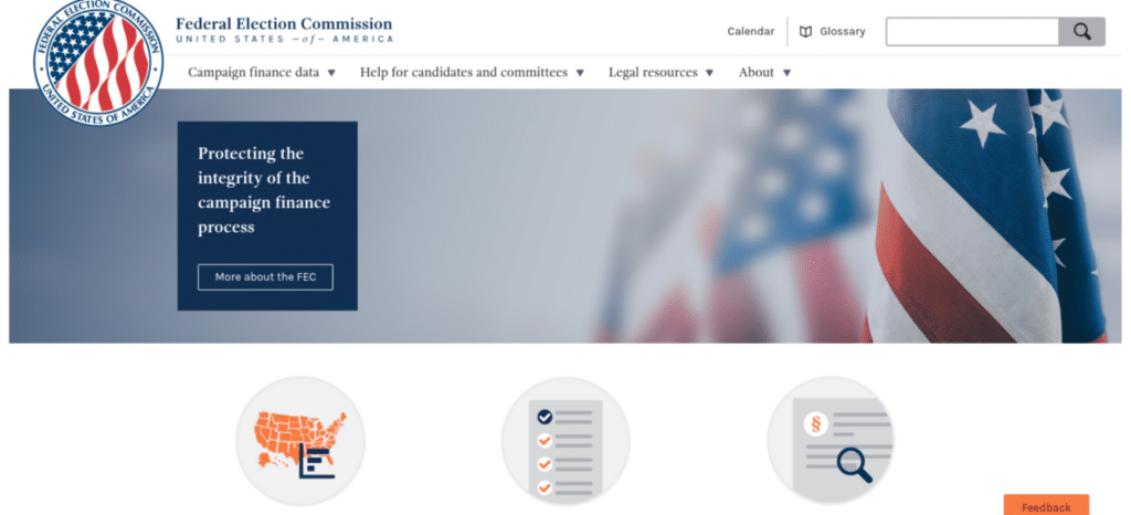 FEC.gov homepage