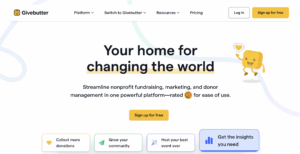 Givebutter's homepage