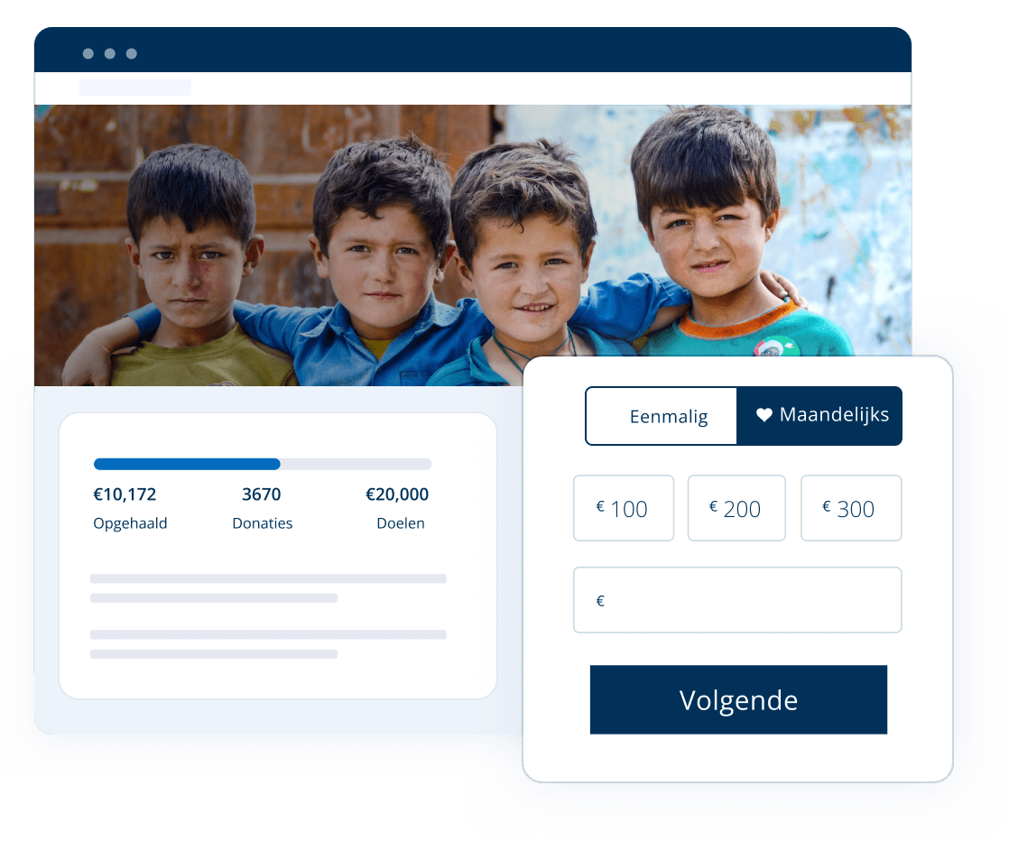 Donatiepagina's voor online fondsenwerving - geen website nodig Donatiepagina's voor online fondsenwerving - geen website nodig