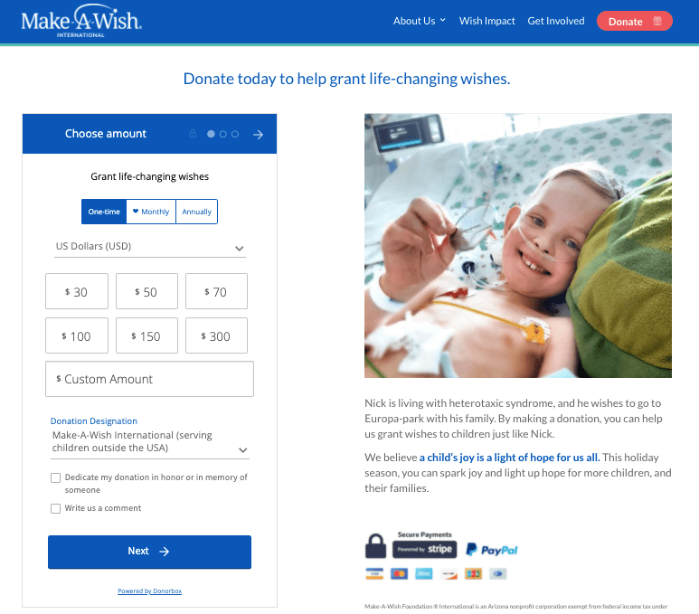 donation acknowledgement