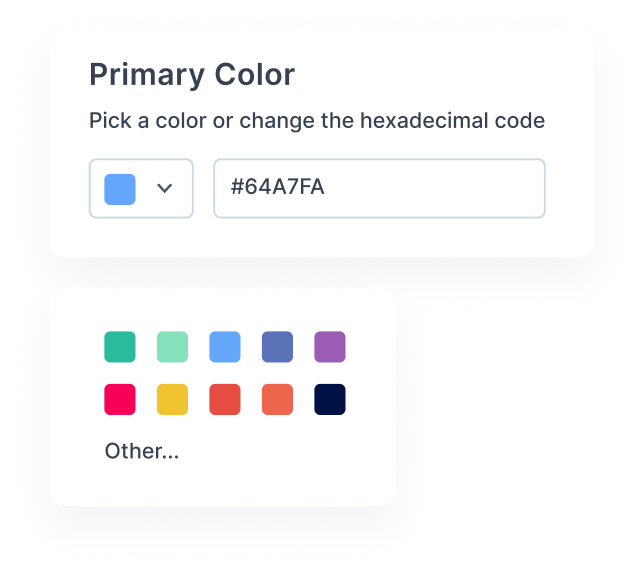 Match your branding Match your branding