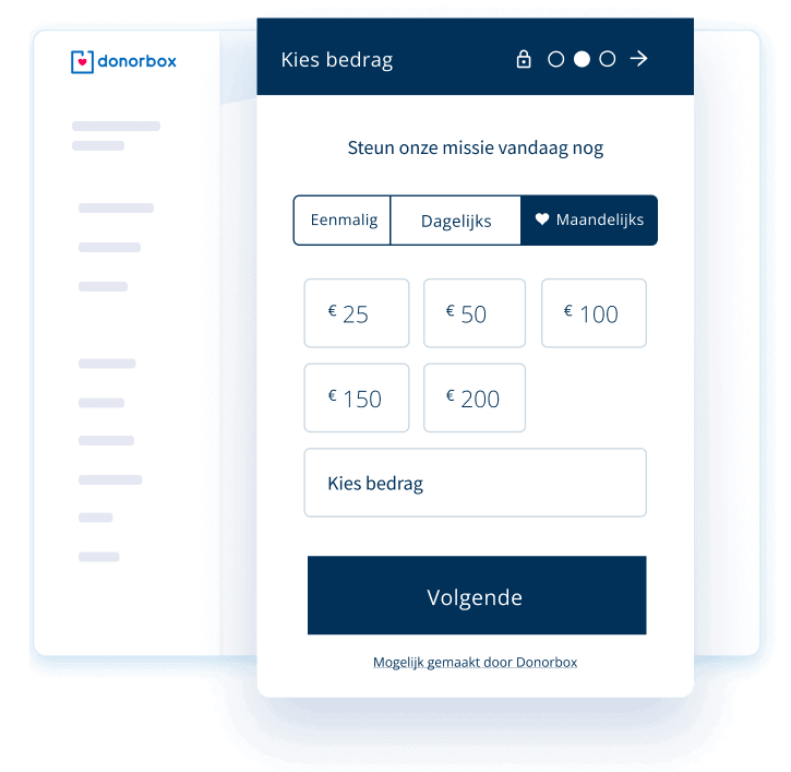 Maak binnen enkele minuten een professioneel donatieformulier Maak binnen enkele minuten een professioneel donatieformulier