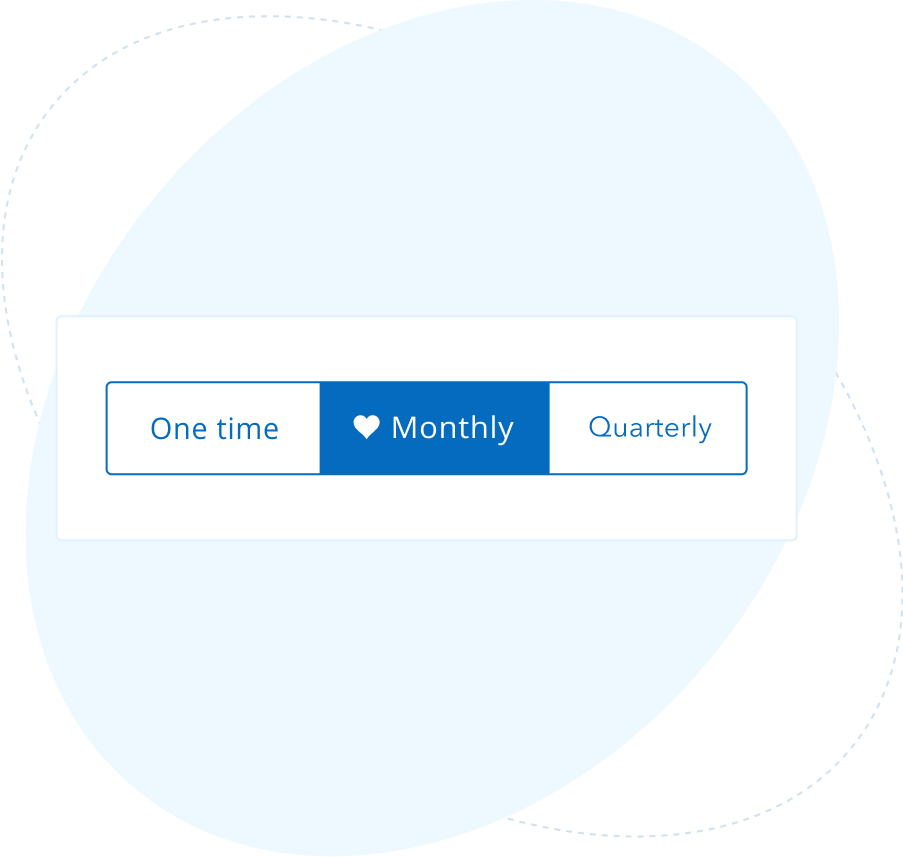 Optimized for recurring donations Optimized for recurring donations