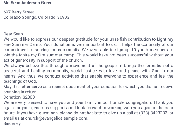 how to write a thank you letter