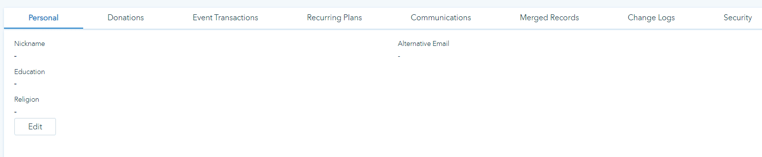 Donorbox donor profile for organizations