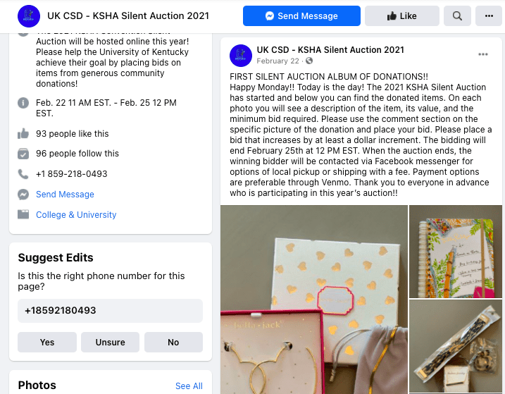 online silent auction