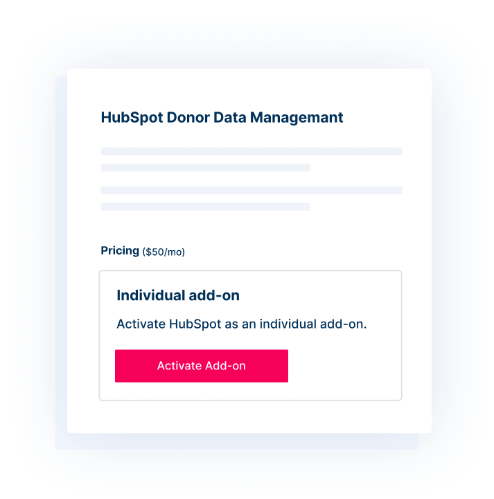 Activate the HubSpot add-on in Donorbox Activate the HubSpot add-on in Donorbox