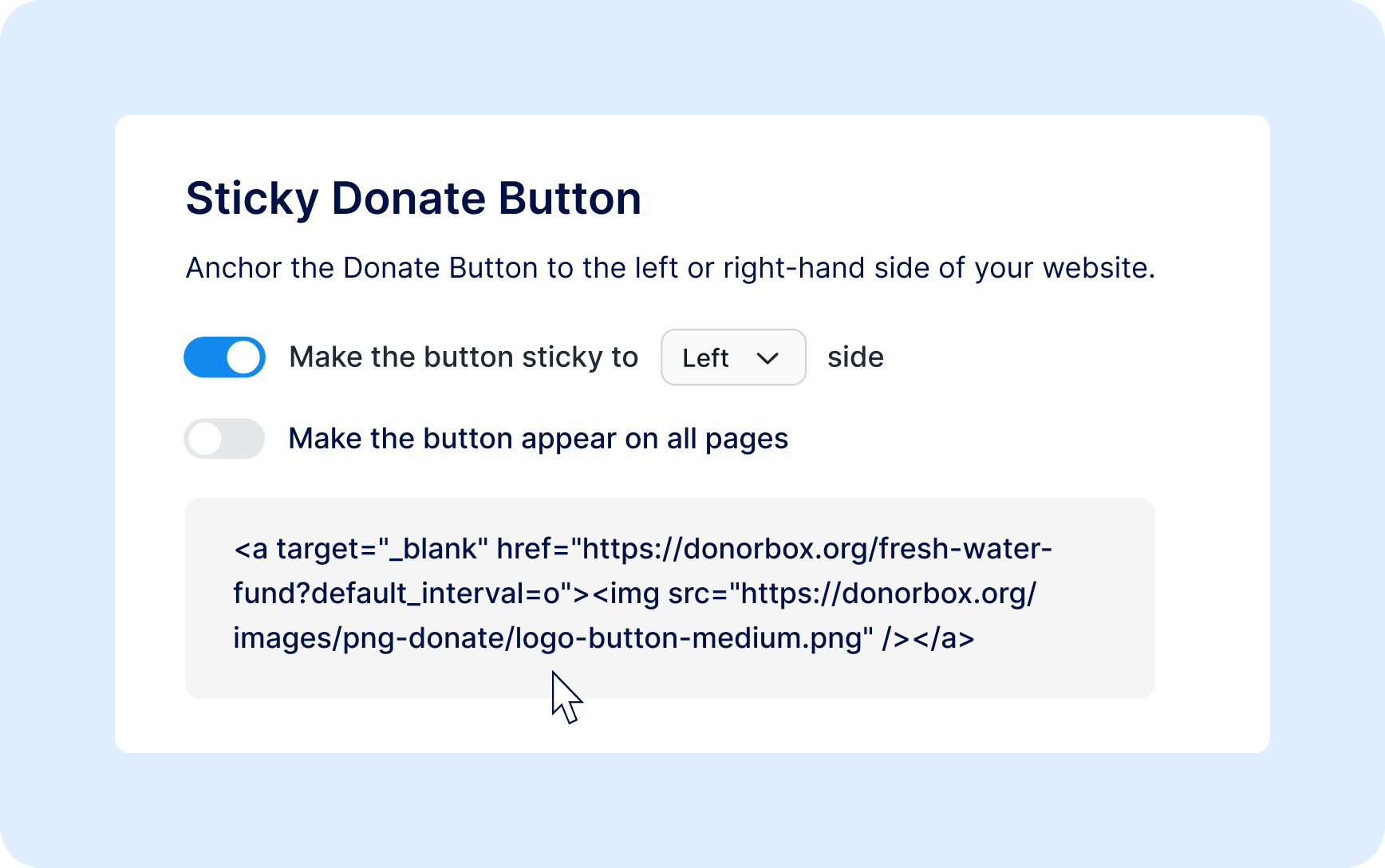 Sticky Donate Button Sticky Donate Button