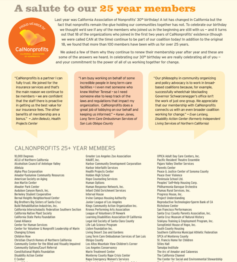 nonprofit reports thanking team