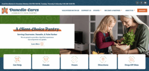 Screenshot of Dunedin Cares' Homepage