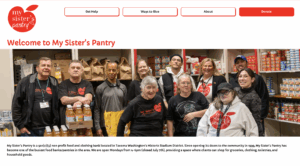 Screenshot of My Sister's Pantry's Homepage