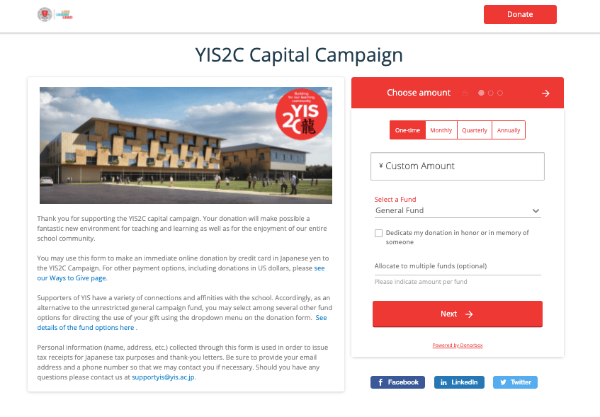 capital campaign examples
