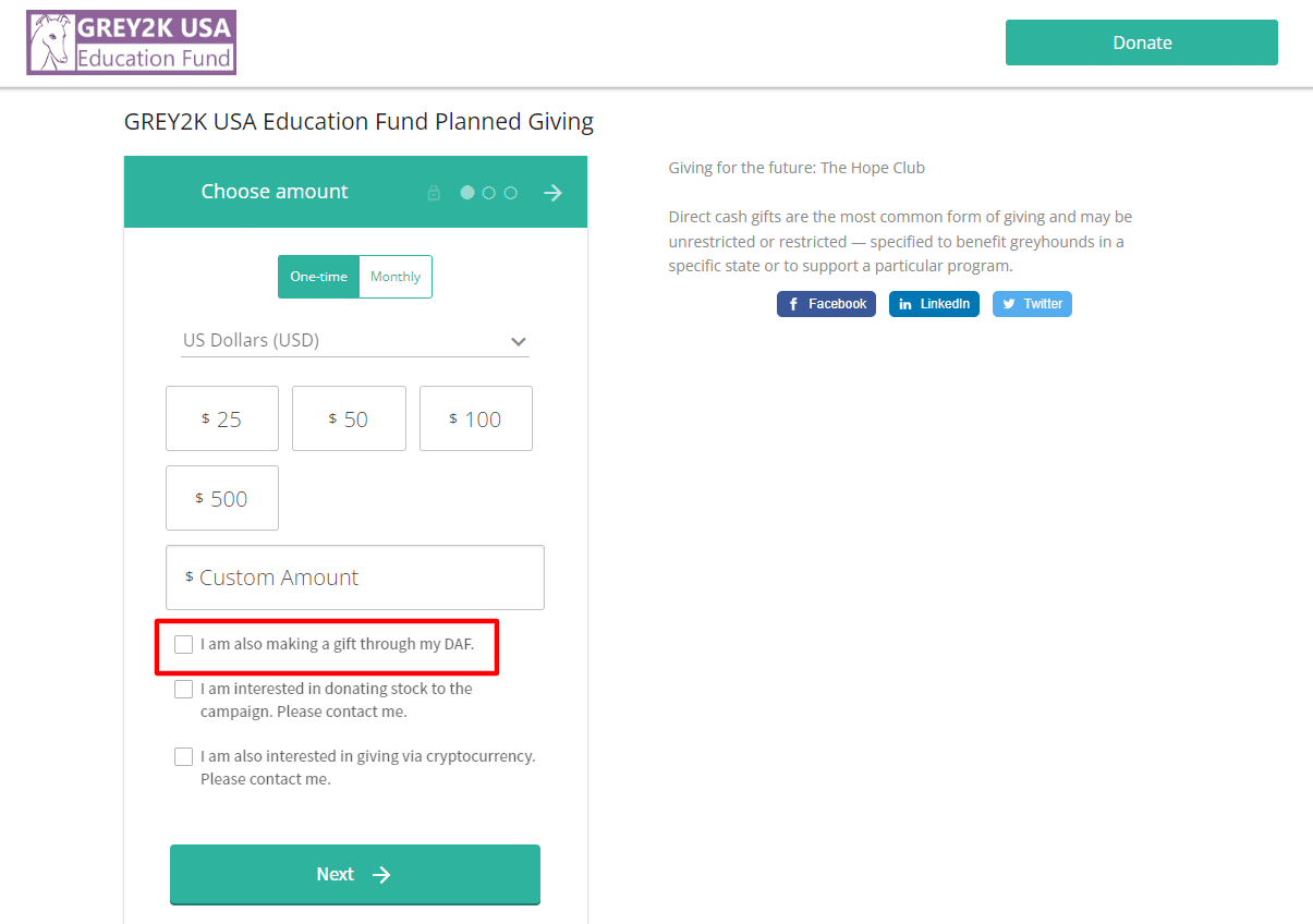what is a donor advised fund
